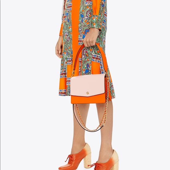 TORY BURCH Robinson Bag—Pink and Orange - Picture 2 of 11